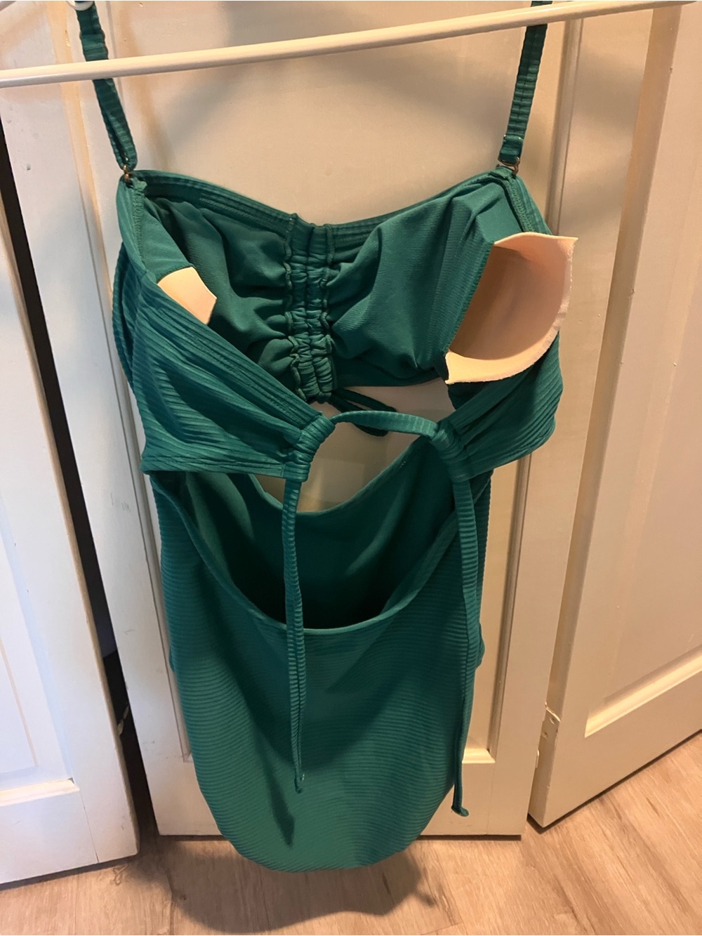 Green Women's One-Piece swimsuit with Built-In Cups